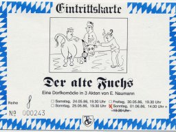 1986 – &quot;Der alte Fuchs&quot;