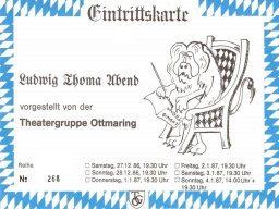 1986 – &quot;Ludwig Thoma Abend&quot;